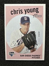 CHRIS YOUNG #62 2008 Topps Heritage Black Back Variation QTY San Diego Padres