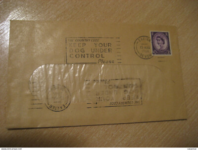 EXETER 1966 Keep Your Dog Under Control Chien Cancel Cover ENGLAND Dogs Chiens C