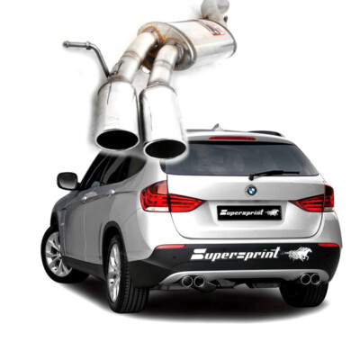 Supersprint Sportauspuff Endschalldämpfer BMW X1 E84 Diesel m. 2x80mm eingerollt