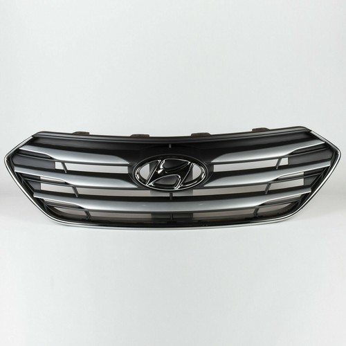 GRILL FOR 2017 2018 SANTA FE SPORT FRONT RADIATOR GRILLE UPPER BUMPER CHROME - Picture 3 of 5