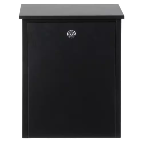 Black Wall-Mount Locking Mailbox - Picture 8 of 12