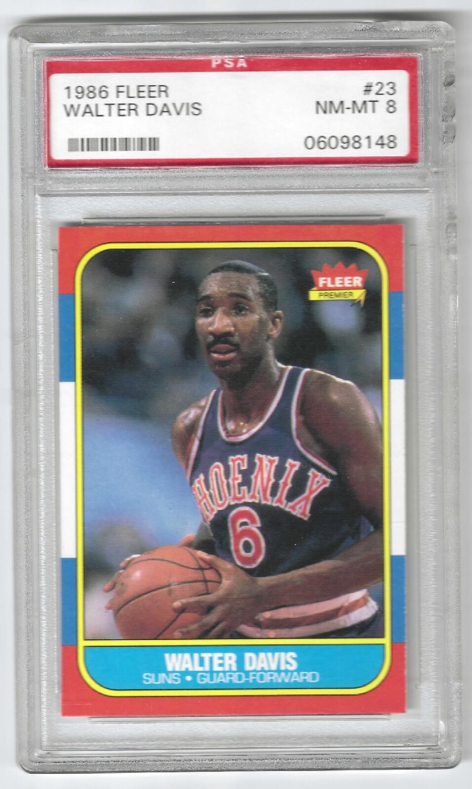 1986 Fleer Walter Davis #23 PSA 8 NM-MT