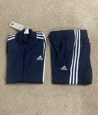Adidas Womens 3 Stripes Tricot Tracksuit NWT Jacket & Pants Set