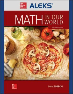 ALEKS 360 Access Card (11 weeks) for Math in Our World by Sobecki Professor, Da