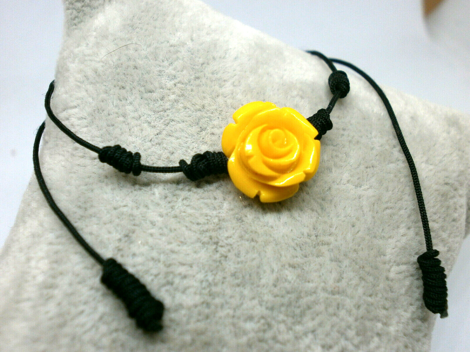 Bracelet Artesanal " Pink Yellow " With Thread Black Knots Sailors eBay