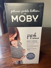 Moby Petunia Pickle Bottom baby Wrap carrier Mazes of Milano blue NIB