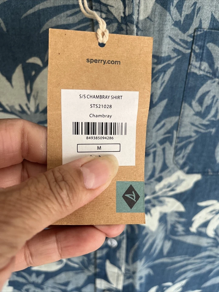 Camisa Sperry Chambray para niños azul medio Foto 4 de 4