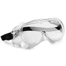6 Inch Clear Safety Goggles Meets ANSI Z87.1 Safety Standards Pack of 4