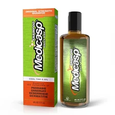 Medicasp Coal Tar Gel Dandruff Shampoo to Treat Seborrheic Dermatitis Psoriasis