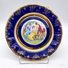 Epiag D.F.Tchécoslovaquie Cobalt Plat en Porcelaine, Zierteller 20 7 Carlsbad