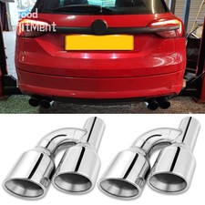 2x 2,5" Einlass 4" Auslass Doppelter Auspuff Spitze Endrohr Für Opel Insignia 2x 2,5" Einlass 4" Auslass Doppelter Auspuff Spitze Endrohr Für Opel Insignia