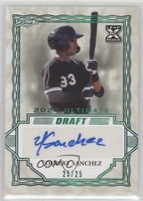 2020 Leaf Ultimate Draft Emerald Spectrum 25/25 Yolbert Sanchez #BA-YS1 Auto w4h
