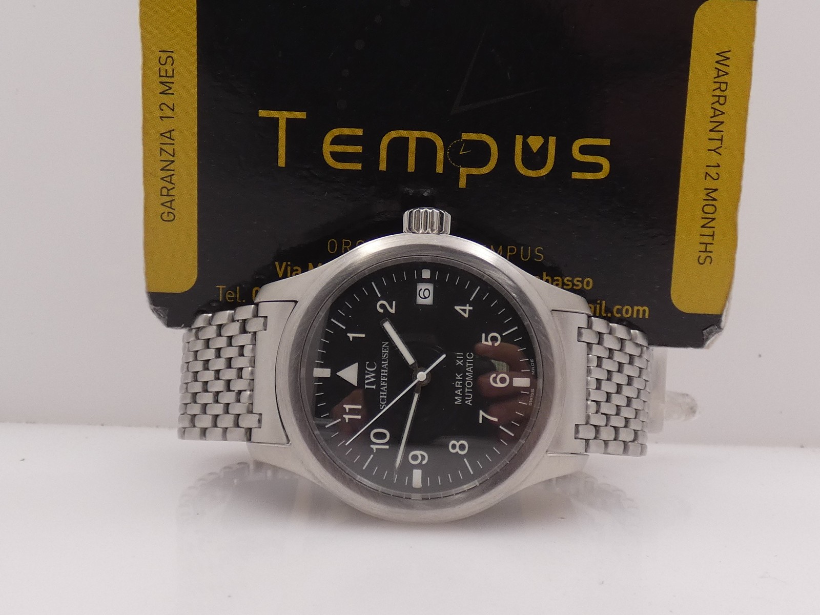 IWC PILOT MARK XII IW3241 AUTOMATIC CAL. JLC 889/2 BEADS OF RICE BRACELET WATCH
