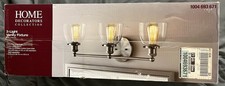 Home Decorators Collection Evelyn 3 Light Brushed Nickel Vanity Light Clear