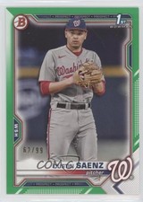 2021 Bowman Draft Green 62/99 Dustin Saenz #BD-14 0h4v
