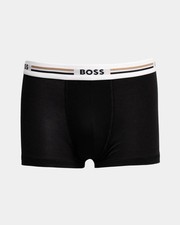 Image of BOSS Orange Revive Mens 3-Pack Soft-Touch Stretch Trunks With Logo Waistbands -