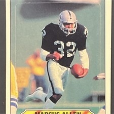 Topps 1983 Stickers Marcus Allen Rookie #1 Los Angeles Raiders NFL Card