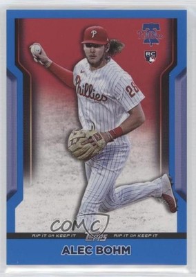 2021 Topps Rip Blue 7/10 Alec Bohm #100 Rookie RC 0h1