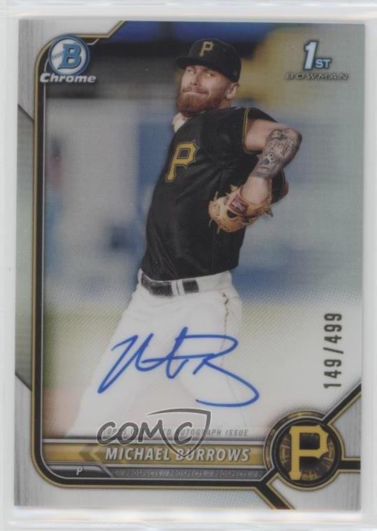 2022 Bowman Chrome Prospect Refractor 149/499 Michael Burrows #CPA-MB Auto o5b