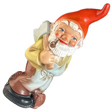 Zeho Kind Eyed Woodcutter Garden Gnome Gesch Plastic Rubber VTG W Germany 11?