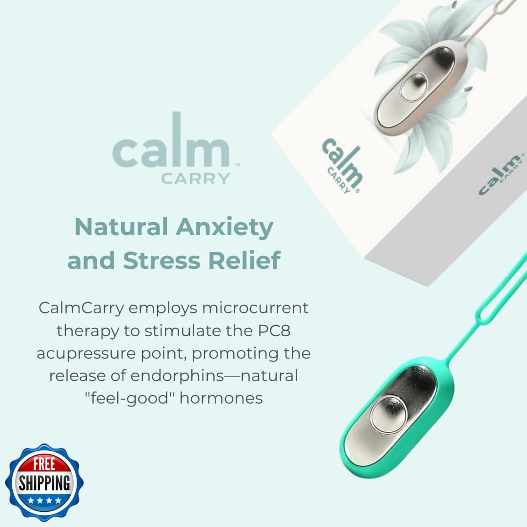 Glowco CalmCarry Sleep Aid Device – Handheld Microcurrent Relaxation Tool, Su