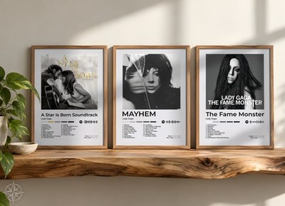 Lady Gaga Poster Tasche Album Minimalistisch A4 Deko Geschenk