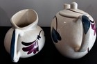 MCM Puritan Slipware Pottery Teapot & Small Pitcher Crazing Cottage Core VTG — photo 5