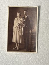 COPPIA RITRATTO 1930 VECCHIA FOTOGRAFIA OLD PHOTOGRAPH