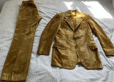 London Line Men’s Brown Corduroy 2-Piece Suit Single-Breasted Two-Button