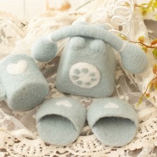 Newborn Photography Felt Props Handmade Coffee Cup Phone Pattern Props