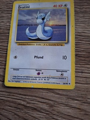 Pokémon Karte   Dratini 26/102   Basis / Base Set   Deutsch  Pokemon 1st Edition