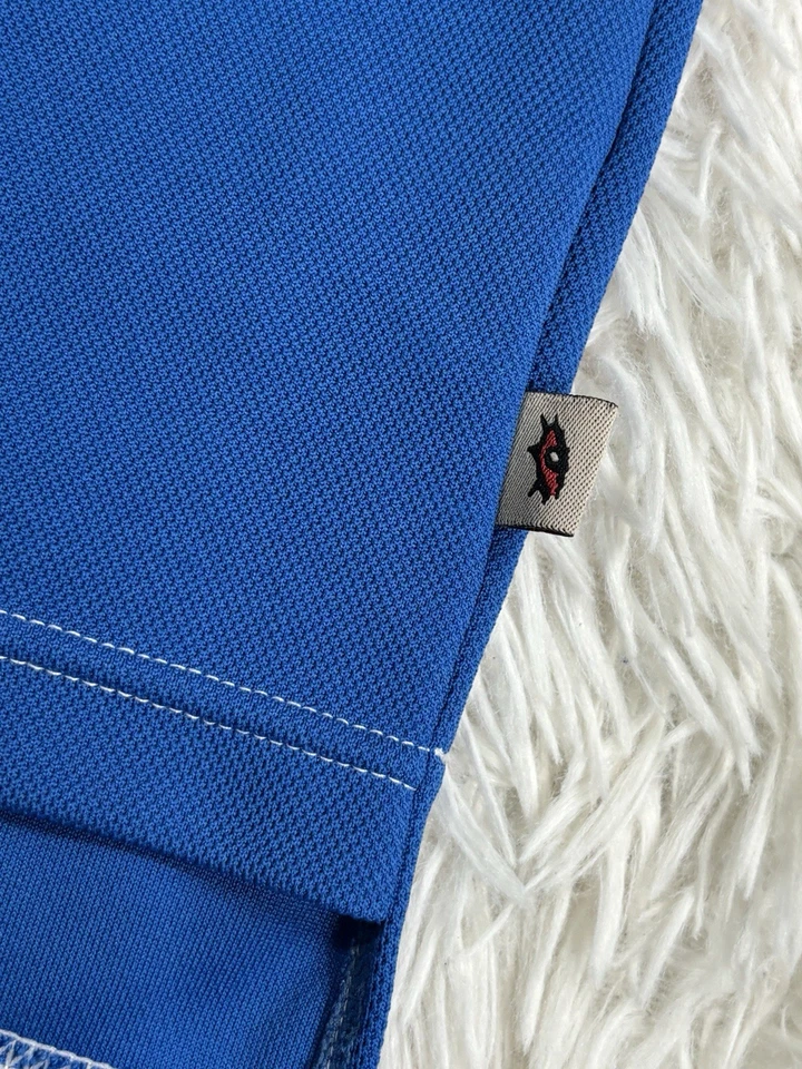 Vintage RACE FACE Blue Polyester Mountain Biking T-Shirt Size Medium - Image 4 of 4