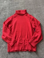 Maje Women’s Red Cashmere Turtleneck Sweater Size 2 $595