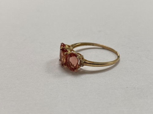 Anello trilogy in oro 9 ct con zirconi misura r - Foto 6 di 12