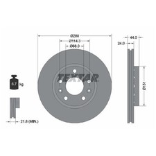 2x Textar Scheibenbremse vorne 4020600Q0L 4020600Q1B 4020600Q2D 92195505