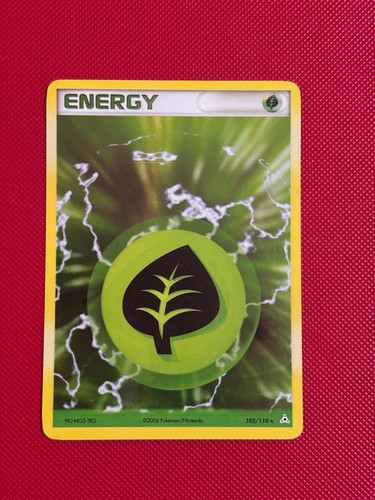 POKEMON! Grass Energy - EX Holon Phantoms 105/110 Holo Rare - NM
