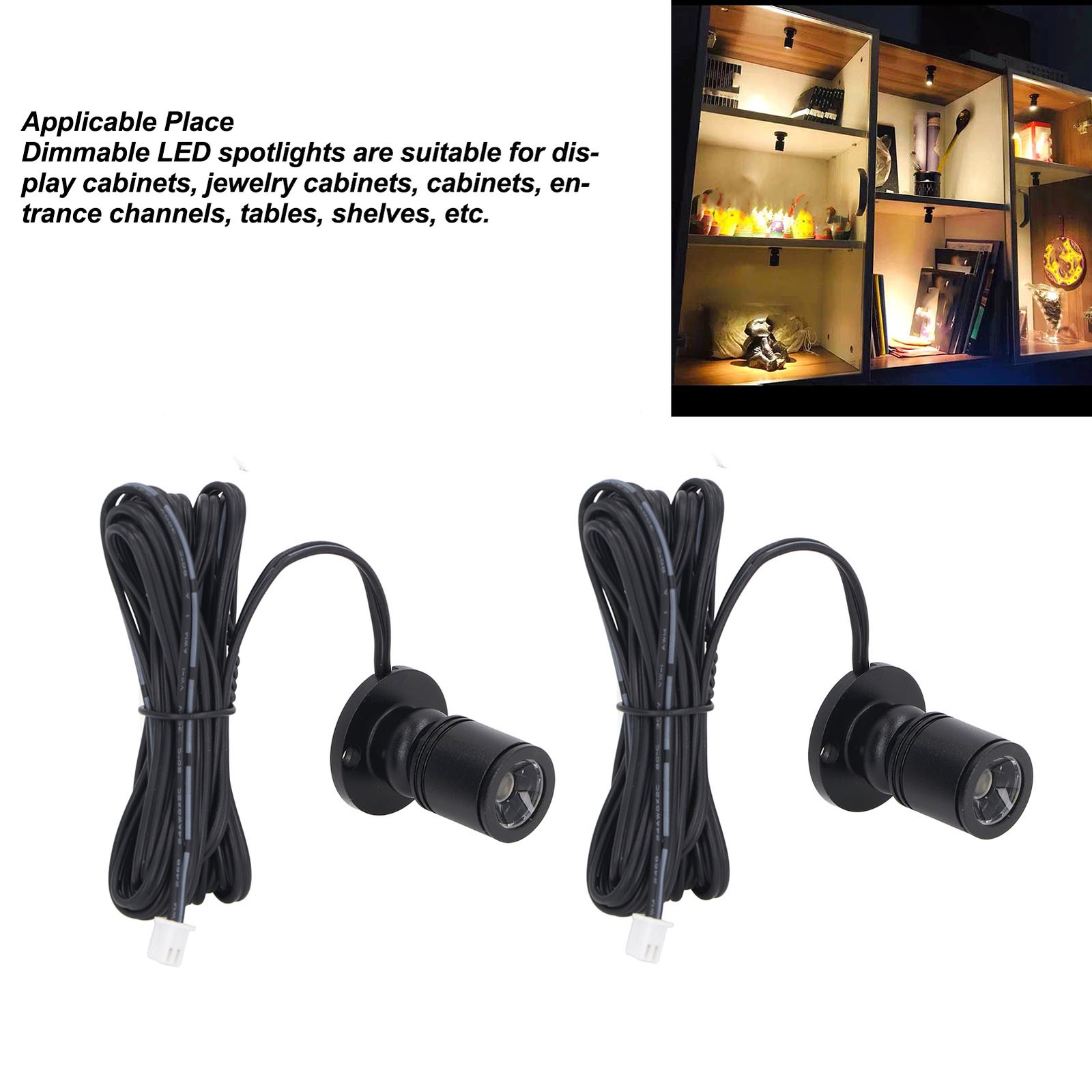 Dimmable Mini Spotlight Enhancing Display Jewelry Cabinet Porch Premium For