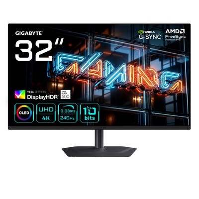 Gigabyte MO32U24 32 Zoll OLED 3840x2160 4K 240Hz 0.03ms schwarz