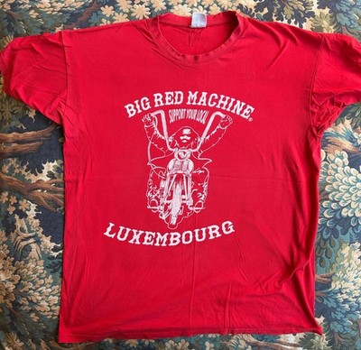rare HELLS ANGELS LUXEMBOURG Shirt Big Red Machine Support 81 White AFFA vintage
