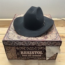 Vintage Resistol 20X Beaver 007 Black Gold A1034 Cattleman 7-3/8 W/ Box