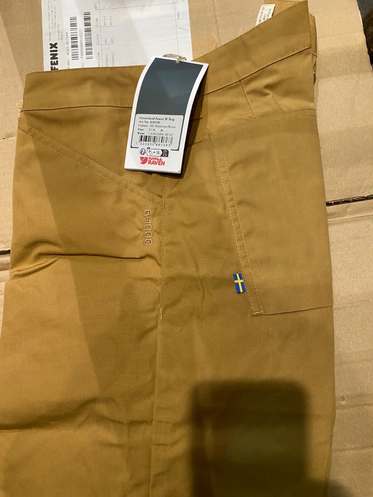 fjallraven pants mens Greenland Jeans M Reg buck wheat brown 46 image 4