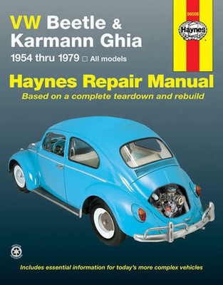 Vw Beetle 1200 Karmann Ghia 1954-1979 service repair manual haynes book
