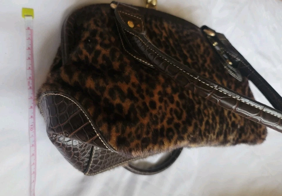 Cartera Franco Sarto Estampado Animal Negro Y Marrón 0000000742 Foto 3 de 4