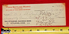 1928 Chicago Milwaukee & St Paul Railway Check Fuhs Bottling Works Ottumwa Iowa — photo 1