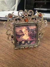 Jay Strongwater 2001 Mini Square Jeweled Easel Back Frame 4"x 4"