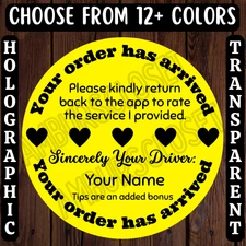 40 DOORDASH CUSTOM STICKERS 2" LABELS InstaCart UberEats Grubhub Shipt Delivery