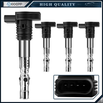 ECCPP 4 Ignition Coils For 2001-2006 Audi TT 2001-2003 Seat Leon 1.8L L4
