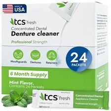 TCS Fresh Denture Cleaner   Professional Strength 24 Count Pack of 1 