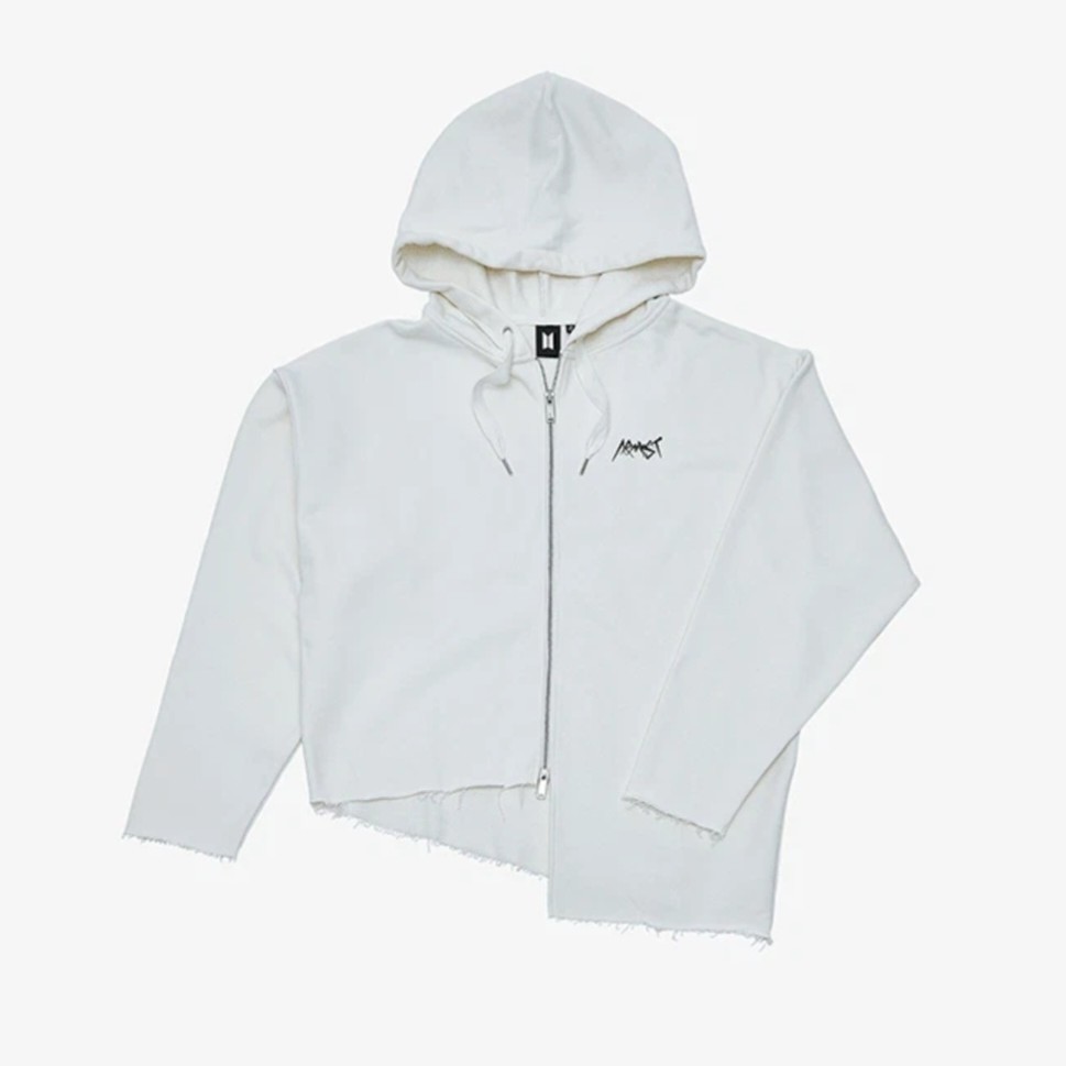 Official BY BTS Artist Made JUNG KOOK ARMYST ZIP-UP HOODY WHITE w