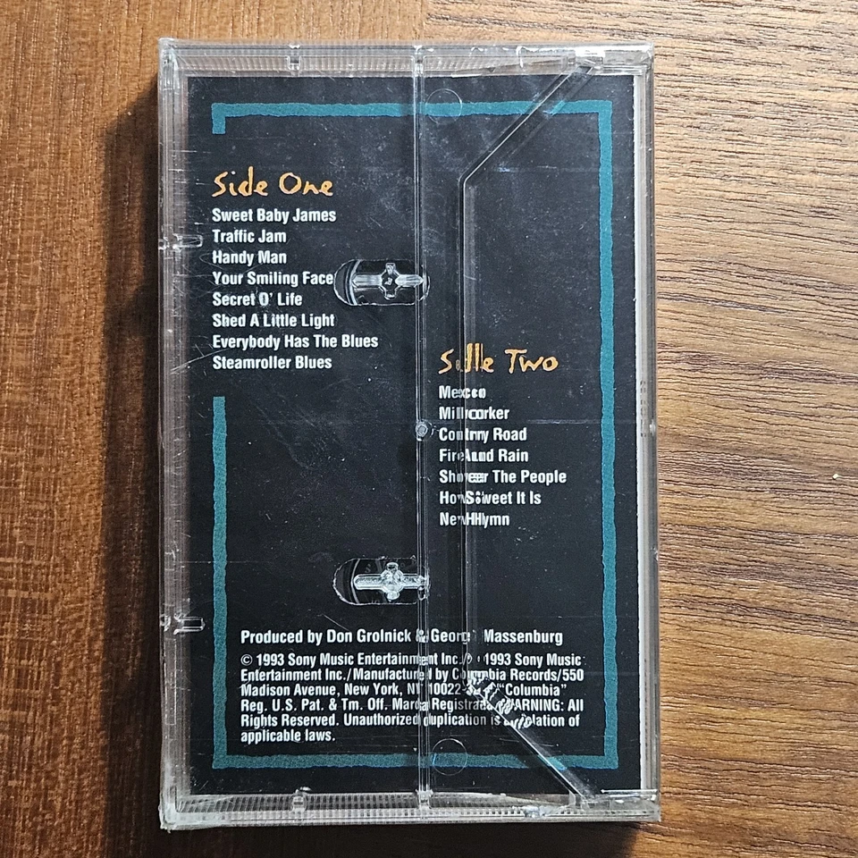 James Taylor LIVE Cassette Tape Double Album 1993 Rock Folk Sealed New - Image 2 of 4